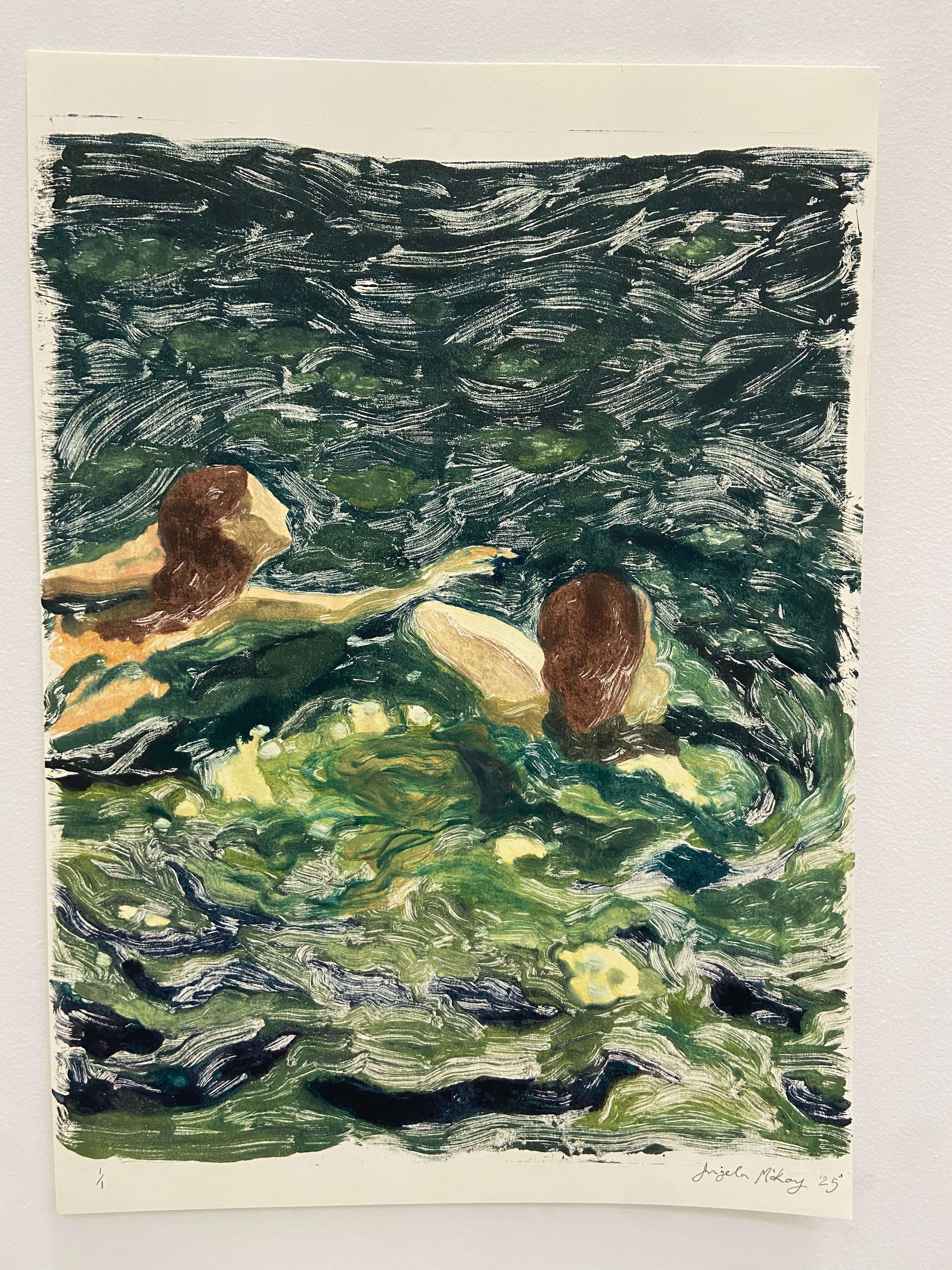 Lake swim with Lillies Version 2