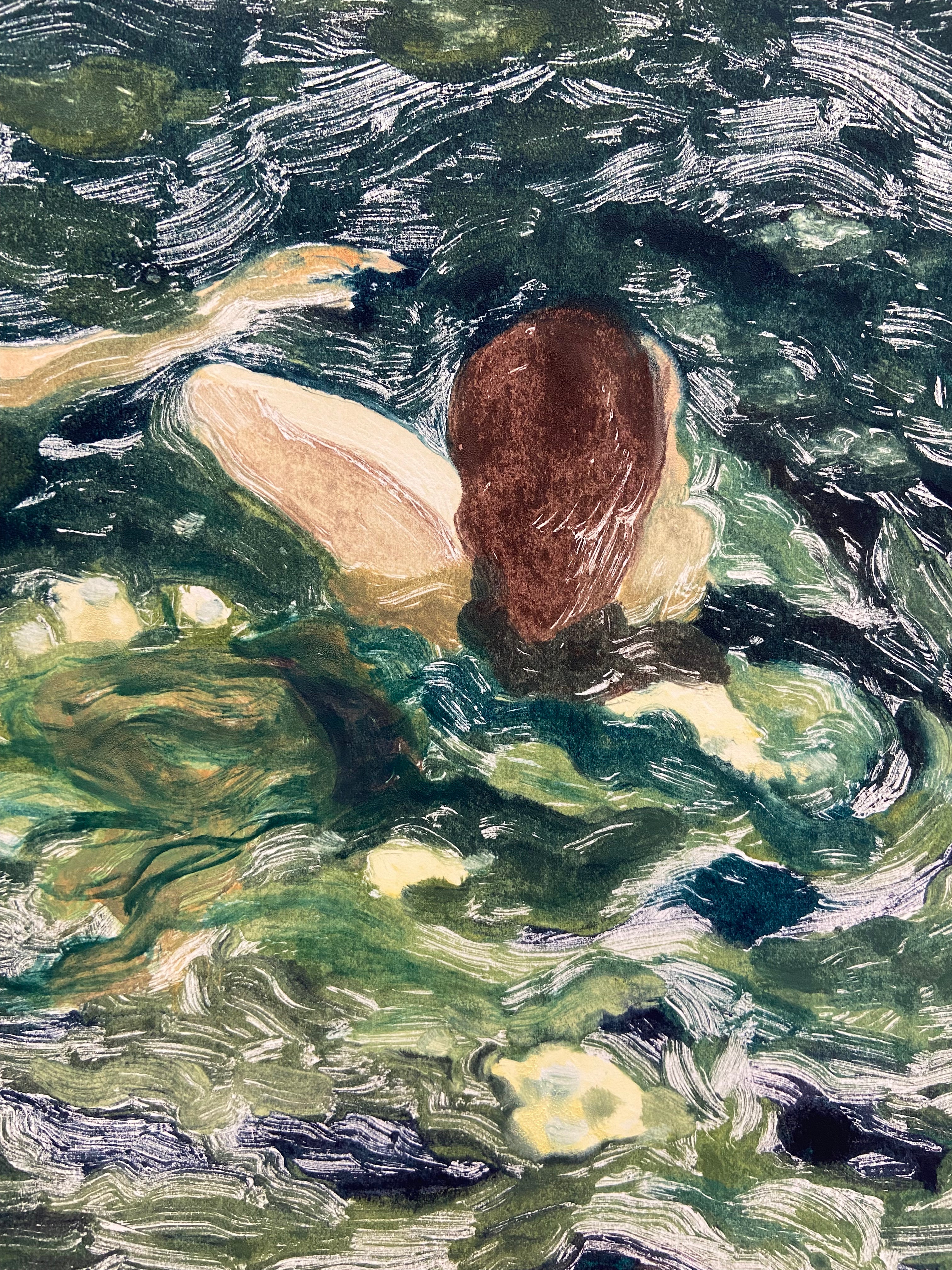 Lake swim with Lillies Version 2