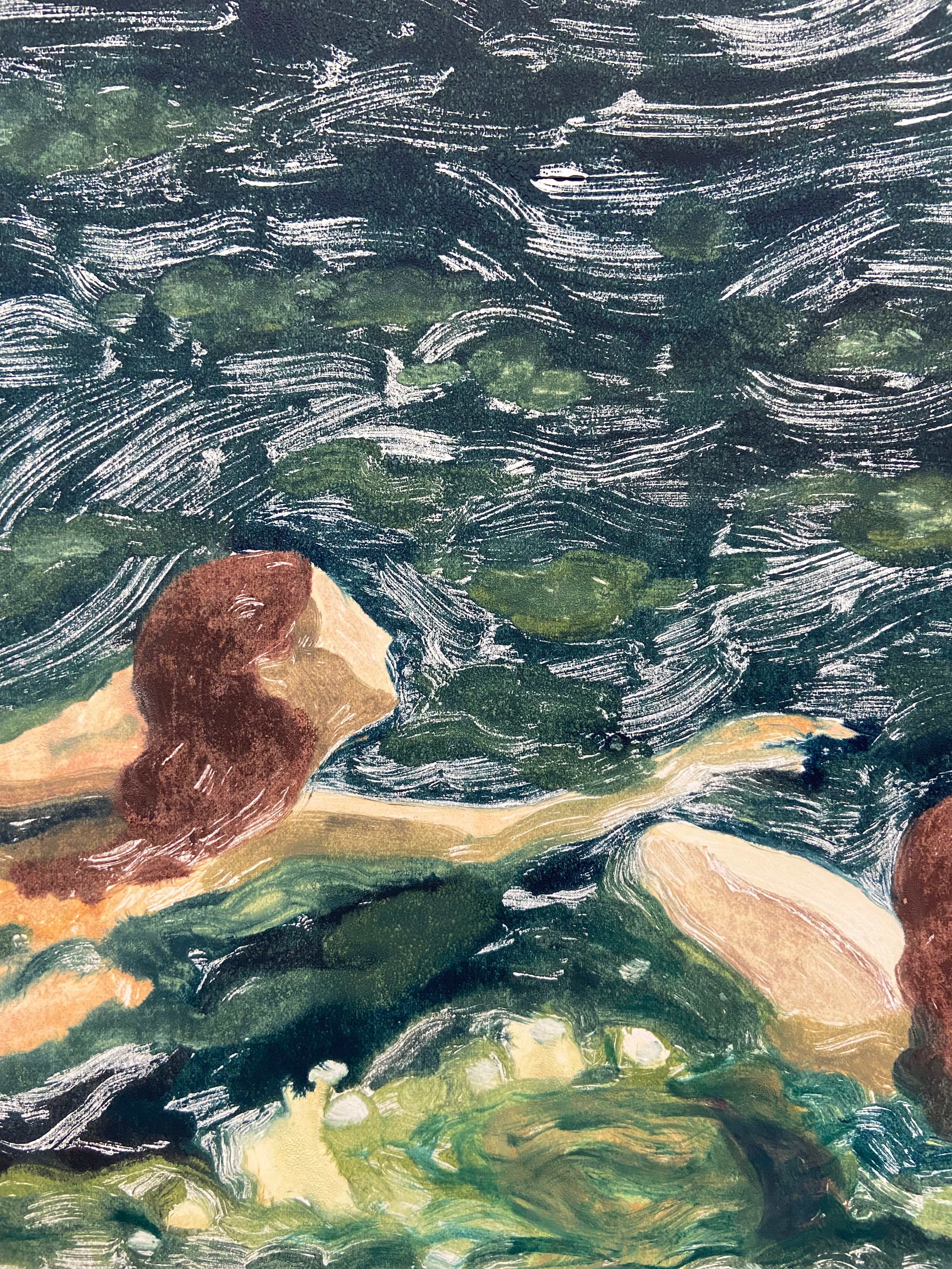 Lake swim with Lillies Version 2