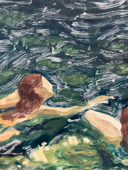 Lake swim with Lillies Version 2