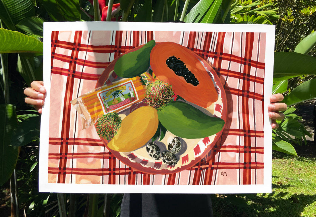 Papaya and Temple Candles